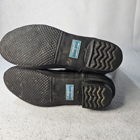 EDDIE BAUER Black Rain Boot Sz7 Round Toe Flats - Picture 6 of 7